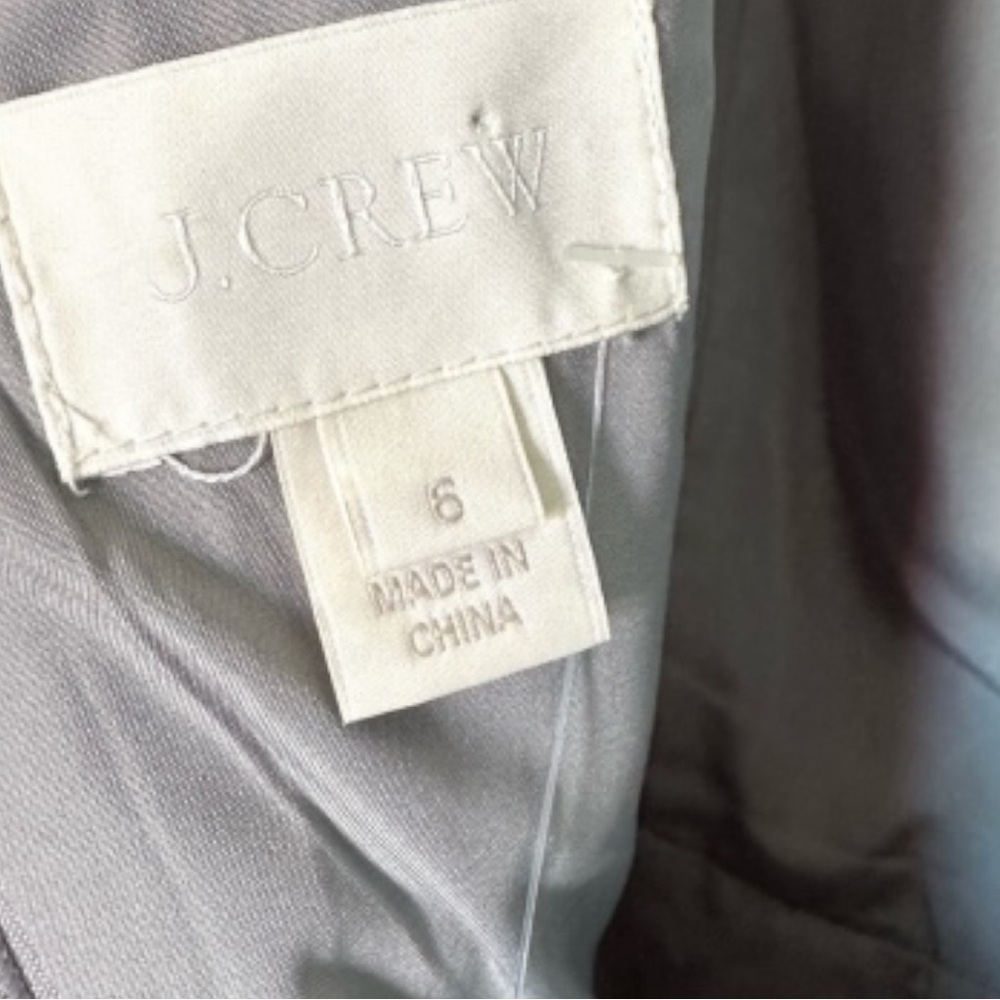 NWT J.Crew Natalia Grey Leavers Lace Dress Size 6-Stunning Lined V Neck Cocktail - Picture 6 of 16